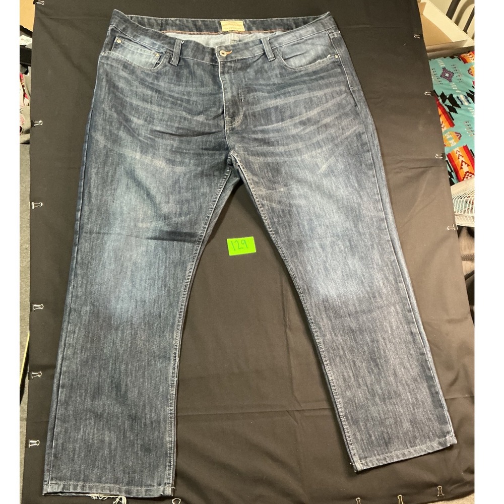 Weatherproof Vintage Mens Straight Fit Jeans Blue Medium Wash 44x30 Distressed